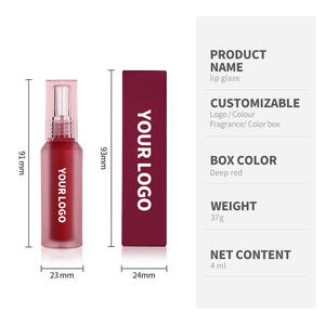 Teinture à lèvres à haute pigmentation, fini mat, label privé, végan, longue tenue, glaçage mat, anti-bavures, <span class=keywords><strong>rouge</strong></span> à lèvres velours pour le maquillage des lèvres - Product Image 6