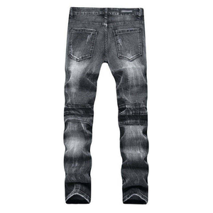 Jeans en denim sur mesure en gros de l'usine chinoise, jeans pour hommes de haute qualité de style européen et américain, jeans déchirés, jeans pour hommes grande taille - Product Image 2