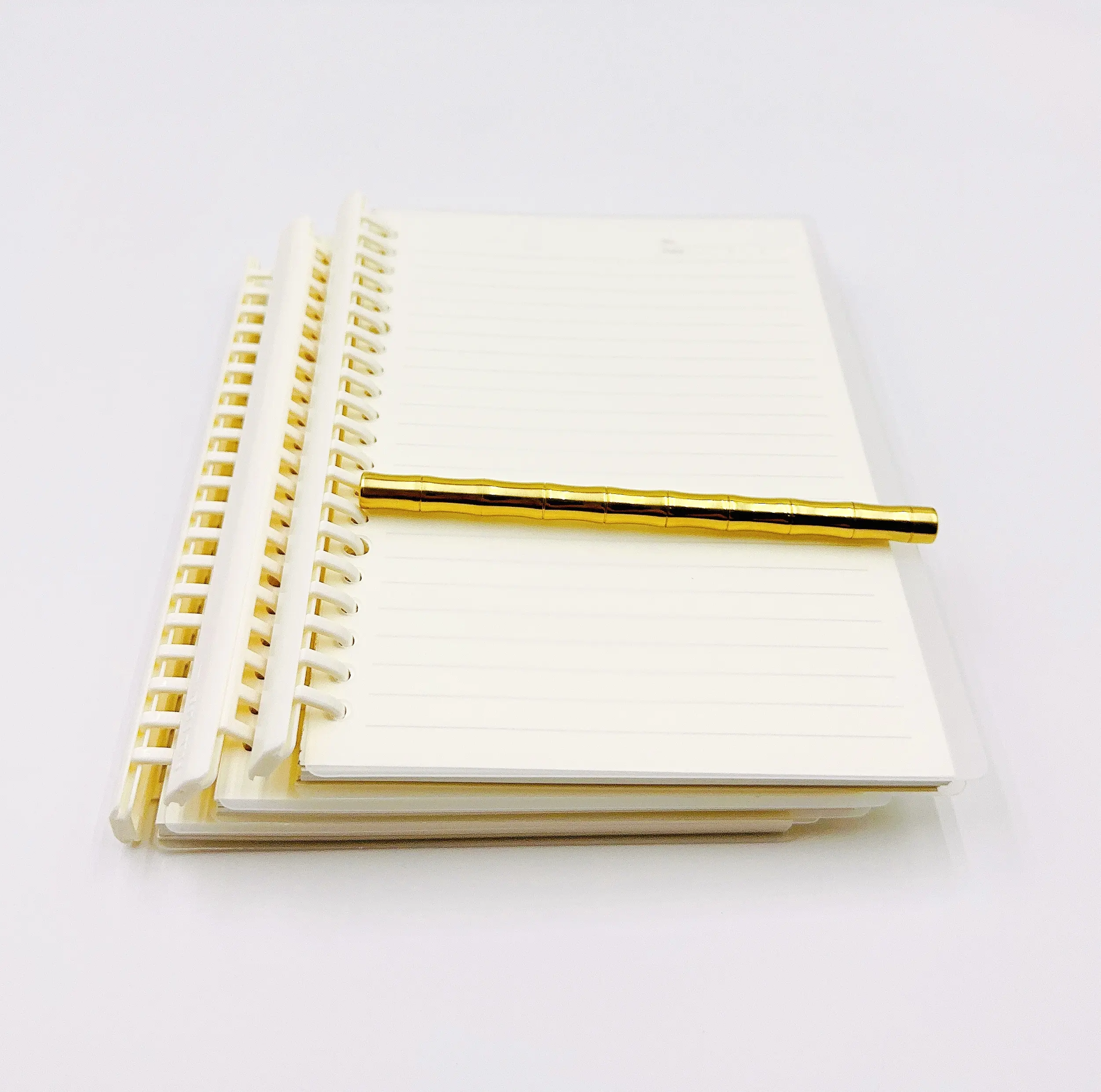 New A5 Transparent Cover Elastic Spiral Detachable Binder Loose Leaf Notebook School Supplies