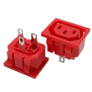 250V 10A power socket red C13 receptacle outlet for PDU