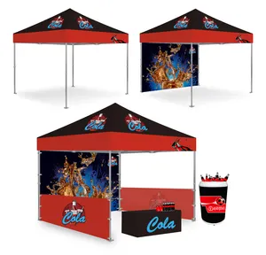 Custom 10x10 Trade Show Tent Waterproof Outdoor Folding Pop-Up Canopy Printed Exhibition Gazebo for Events 3x3 Size