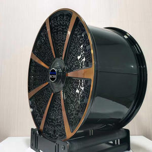 RCSR Jantes gravées CNC de luxe Jantes uniques en alliage d'aluminium forgé avec finition or-noir et maille pour <span class=keywords><strong>Maybach</strong></span> - Product Image 3