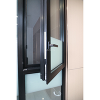 Ventana Abatible y Giratoria de Aluminio para Viviendas Residenciales AMJ NFRC, Rotura Térmica, Triple Acristalamiento, Aislamiento Acústico