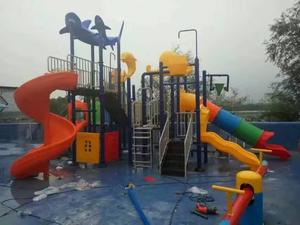 <span class=keywords><strong>Aire</strong></span> de <span class=keywords><strong>jeux</strong></span> <span class=keywords><strong>aquatique</strong></span> en acier inspirée de l'océan, toboggans et jouets pour piscine extérieure, activités aquatiques ludiques pour enfants - Product Image 6