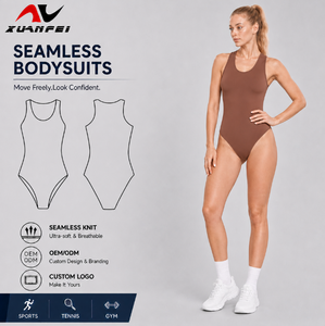 Bodysuits für Damen mit Rundhalsausschnitt, ärmellos, doppelt gefüttert, Tanktops, Bodysuit - Product Image 1