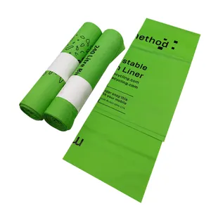 custom corn starch scented biodegradable plastic trash garbage bags on roll