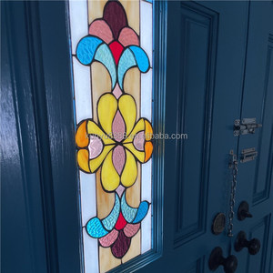 Fournisseur d'usine : Vitraux chinois style Tiffany pour portes et fenêtres, motif floral, pour villas, KTV et décoration intérieure en verre - Product Image 2