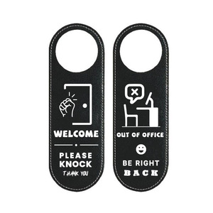 Welcome Please Knock Door Sign 24x8cm Water Resistant For Office Home Door Handle Decoration - Product Image 3