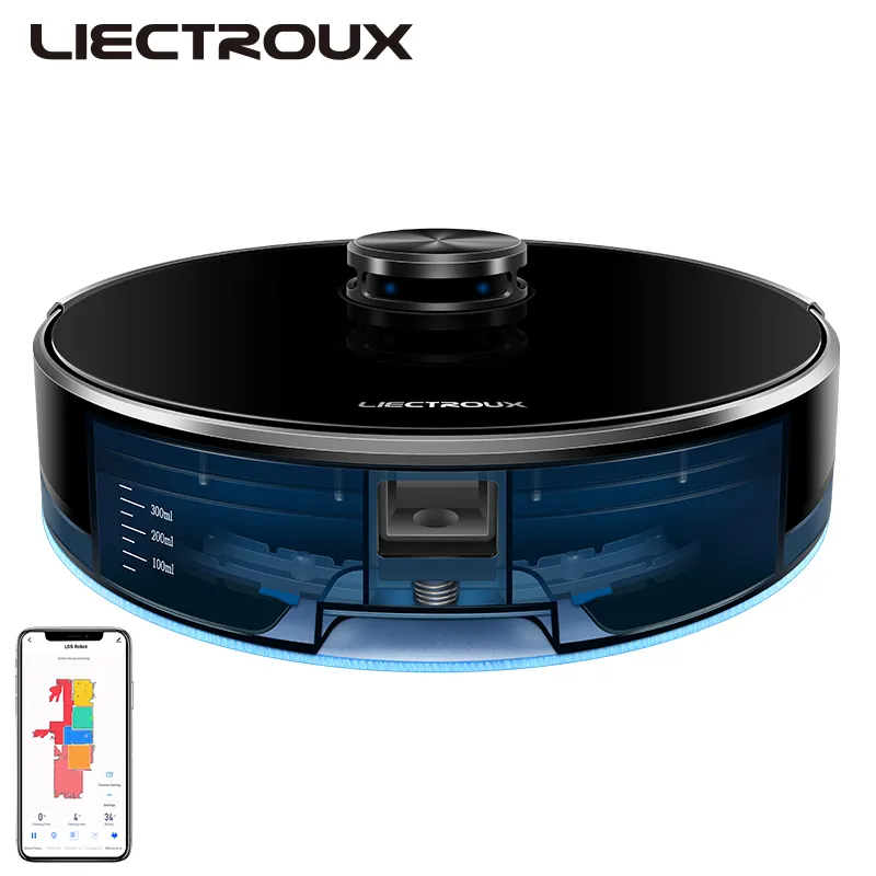 LIECTROUX XR500 Lidar Laser and SLAM Smart Navigation automatic vacuum cleaner