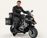 Simulation de moto à trois roues de haute qualité pour enfants moto électrique cool voiture jouet noire avec boîte