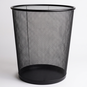 12 Liter PVC Coating Metal <b>Mesh</b> Open Waste Basket, Round <b>Wire</b> <b>Mesh</b> Trash Bin for Indoor Use - Product Image 1