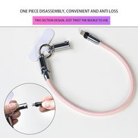 Kabel Data pengisi daya 2 in 1 USB-C 0.3m, tali pergelangan tangan untuk ponsel kamera dan hadiah multi-perangkat