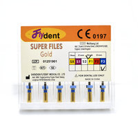 Herramienta dental con limas doradas para dentista, herramienta dental con activación por calor