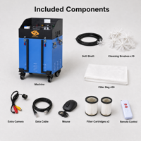 Machine de nettoyage de conduits d'air HVAC avec tête de brosse et tuyau – Solution professionnelle pour le nettoyage des conduits industriels