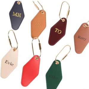 Custom Personalized Leather Hotel Motel <b>Keyring</b> Promotional <b>Carabiner</b> & Keychain - Product Image 5
