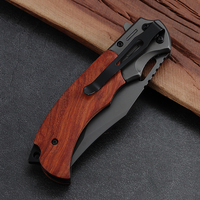 Couteau de survie pliant d'extérieur Hongrui 2026 en acier 3Cr13, personnalisable en gros, couteau de poche pour le camping et la chasse, couteau à manche en bois