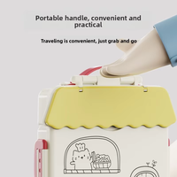 Kinder-Lunchbox aus Kunststoff, mikrowellengeeignet, lebensmittelecht, mit 4 Fächern, 1000 ml Fassungsvermögen, große Größe für Schüler.