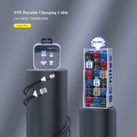 Vente en gros, câble USB TPE OEM Usb A à C, 3,3 pieds, 6 pieds, 10 pieds, charge rapide, synchronisation des données, câble de charge USB avec boîte en plastique en option