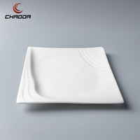 Assiette en porcelaine blanche avec logo personnalisé, design de luxe, 8-14 pouces, écologique, en stock, pour les fêtes et la maison