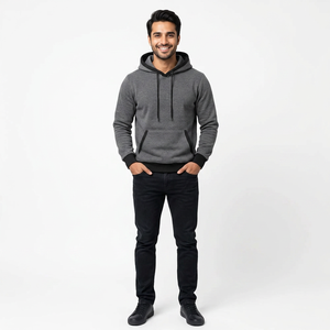 Nouveauté Vêtements Hommes Sweats à Capuche En Vente Taille Personnalisée Sweats à Capuche Hommes Basics en Coton Mélangé Style Casual Sweats à Capuche Hommes - Product Image 1
