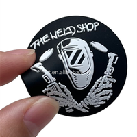 Étiquette en silicone 3D personnalisée de haute qualité, thermocollante, avec logo en relief, patch rond en caoutchouc pour vêtements et sacs