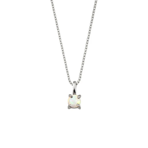 Fashion 925 Sterling <b>Silver</b> Women <b>Jewellery</b> 18K Gold <b>Plated</b> Four Claw Opal Pendant Necklace - Product Image 2