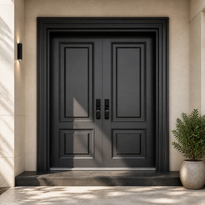 <span class=keywords><strong>Porta</strong></span> d'Ingresso <span class=keywords><strong>Doppia</strong></span> MAGE per Villa, Moderna <span class=keywords><strong>Porta</strong></span> Frontale Decorativa Nera, Ingresso Esterno Residenziale - Product Image 1