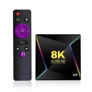 Fabrika fiyat medya oynatıcı android tv kutusu 9.0 S905X3 4gb/32gb 64gb set top box H96 max artı M9