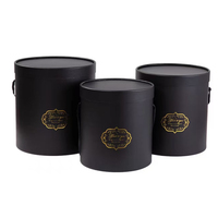 Boîte cadeau en papier pour bouquet de fleurs, boîtes cadeaux pour fleurs avec couvercles, boîte portable pour fleurs en forme de baril