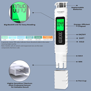 Profession eller 3-in-1-<span class=keywords><strong>TDS</strong></span>-EC-Temperaturstift | Wasserhärte prüfer mit Hintergrund beleuchtung, OEM/ODM-Service verfügbar - Product Image 3