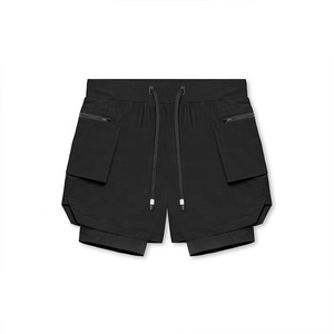 Premium Sports Gym <strong>Inside</strong> Pockets Workout Running Double Layer Men <strong>Shorts</strong> - Product Image 5