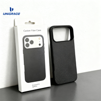 Coque de téléphone magnétique UNIGRACE en cuir de qualité supérieure avec texture en fibre de carbone pour Iphone 12 13 14 15 16 17 air Pro Max