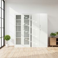 Armoire de classement métallique moderne à 2 portes, écologique et durable, avec serrure à clé, pour bureau, école, hôpital