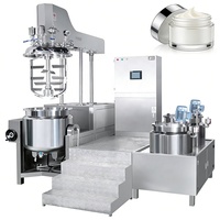 Mélangeur cosmétique homogène sous vide à levage hydraulique 50L 100L 200L 300L 500L 1000L