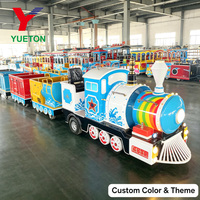 Train touristique électrique sans rails à 13 places, mini-tram de style vintage pour centre commercial intérieur et aire de jeux pour enfants