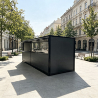 Bar-restaurant mobile préfabriqué haut de gamme personnalisé avec terrasse au deuxième étage
