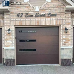 Portes de <span class=keywords><strong>garage</strong></span> piétonniers en alliage d'aluminium noir, design moderne, nouvelle collection, en promotion pour la maison - Product Image 1