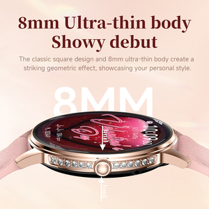 Reloj Inteligente para Mujer DSM11 HK38 con Pantalla AMOLED, Marco de Metal con Diamantes, Monitor de Salud, Reloj de Pulsera Moderno - Product Image 3