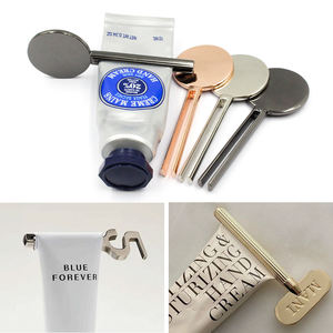 Presse-dentifrice antique en métal plaqué or Crème pour les mains Rouleau à clés Crèmes Outil de peinture Salle de bain familiale - Product Image 3