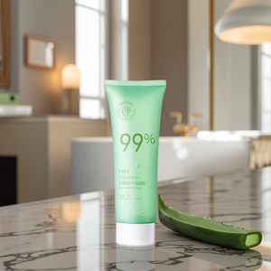 Gel d'aloe vera en gros pour fabricants – <span class=keywords><strong>Crème</strong></span> hydratante et apaisante post-soleil pour peaux à tendance acnéique – Gel d'aloe vera portable pour le visage - Product Image 2