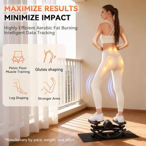 Appareil de fitness à bascule latérale RS Home Gym Rock <span class=keywords><strong>Stepper</strong></span> avec affichage numérique et suivi du temps pour exercices des jambes et abdominaux - Product Image 4