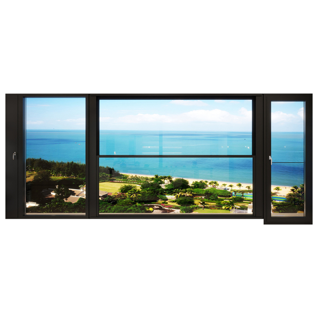 Double Glazing Electric Automatic Smart Guillotine Windows Motorized Vertical Sliding Aluminum Lifting Large Marine Window