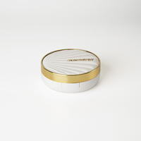 Avec cuir en gros 15g rond en forme de coussin Air bb cas vide fondation cas coussin compact cc coussin cas pour liquide fo