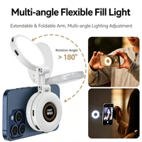 Anillo de Luz LED para Teléfono Móvil, Luz de Fotografía para Transmisión en Vivo, Videoconferencia, Luz de Relleno Portátil