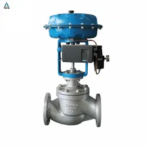 Automatic pneumatic pressure lpg control valves with actuator positioner for regulating flow