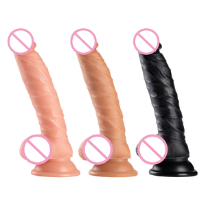 Kadınlar için sıcak satış yetişkin seks oyuncak uzun gerçekçi yumuşak PVC Dick büyük stimülasyon Penis tabancası Dildos - Product Image 1