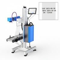 Machine de marquage laser CO2 à fibre 40W 60W 100W pour ligne de production, haute précision, compatible DXF PLT DWG, marque Lanmotec