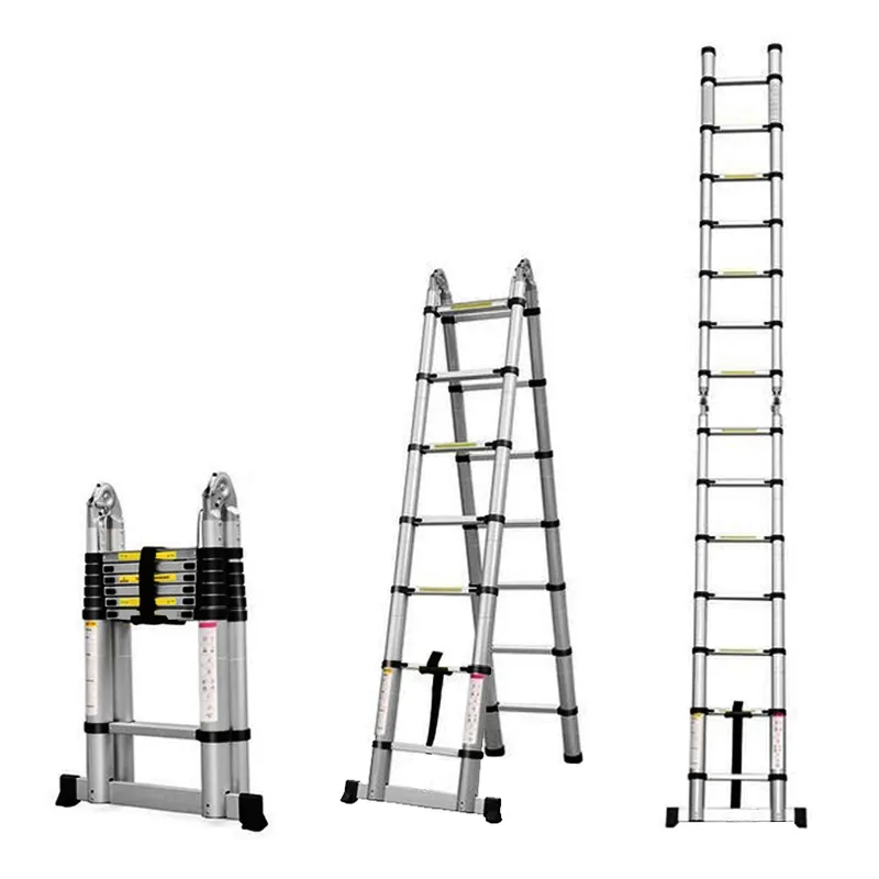 Stairs Ladder Extension Ladder Telescopic Extension 6.2m aluminum climbing telescopic ladder