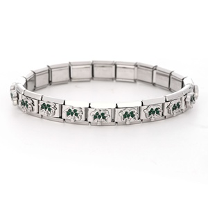Bracelet modulaire en acier inoxydable fait main, DIY, librement combinable, détachable, idéal pour les amateurs de thé au lait et de jus, cadeau mignon pour les meilleures amies - Product Image 1