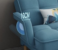 Sofá Cama Individual Plegable de Esquina con Tela de Lino y Almacenamiento, Mecanismo de Sofá Cama, Precio Más Bajo